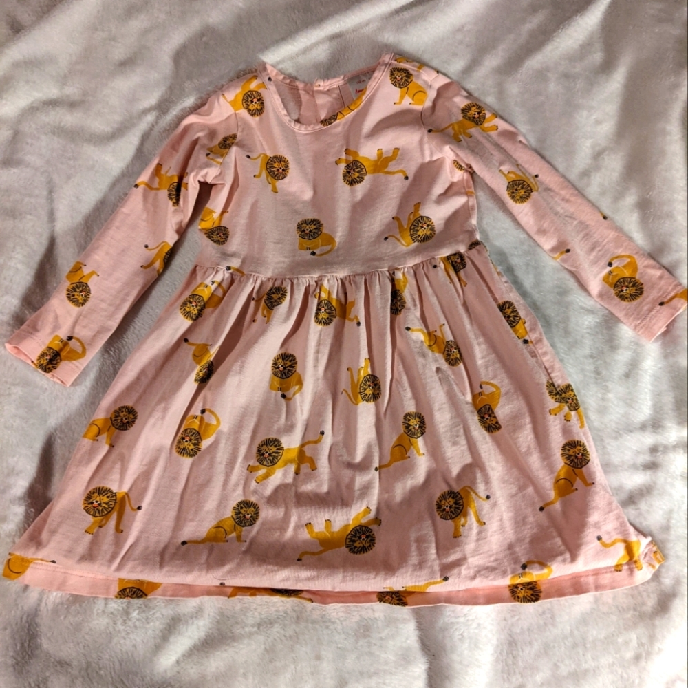 Hanna Andersson Pink Lion Dress Size 5